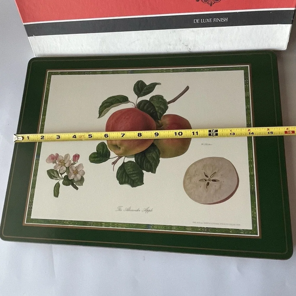 Vintage Pimpernel Placemats Set Of 4 Hooker Fruits Cork Backed Made In Englang
